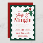Modern Jingle and Mingle Christmas Party シーズンカード (正面/裏面)