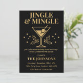 Modern Jingle & Mingle Christmas Cocktail Party 招待状 (スタンド正面)