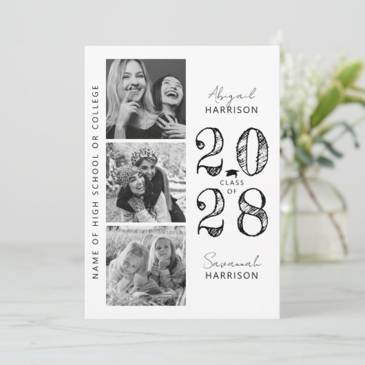 Modern Joint Graduation Photo 案内状 (スタンド正面)