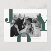 Modern JOY Christmas Photo | Minimalist ポストカード (正面)