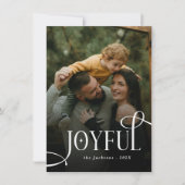 Modern Joyful Family 2 Photo Christmas  シーズンカード (正面)