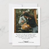 Modern Joyful Family 2 Photo Christmas  シーズンカード (裏面)