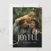 Modern Joyful Family 2 Photo Christmas  シーズンカード (正面)