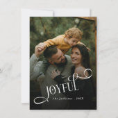 Modern Joyful Family 2 Photo Christmas  シーズンカード (正面)