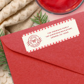 Modern Joyful Holidays Red Bow ラベル