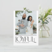 Modern Joyful Married Newlywed Merry Christmas シーズンカード (スタンド正面)