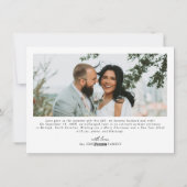 Modern Joyful Married Newlywed Merry Christmas シーズンカード (裏面)