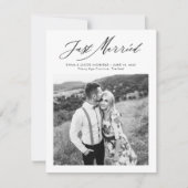 Modern Just Married Calligraphy Wedding Elopement (正面)