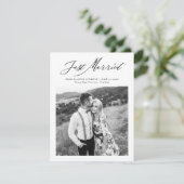 Modern Just Married Calligraphy Wedding Elopement (スタンド正面)