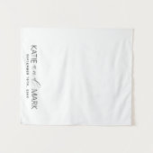 Modern Just Married Wedding Fabric Car Banner Sign タペストリー (正面(横))