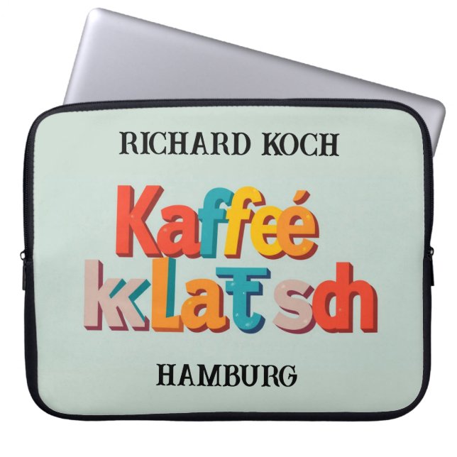 Modern Kaffeeklatsch German Heritage Custom  ラップトップスリーブ (正面)