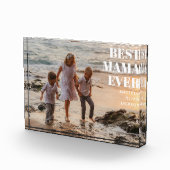 Modern Kids Names Simple Mother Best Mama Ever フォトブロック (右)