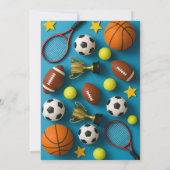 Modern Kids Sports Birthday Invitation 招待状 (裏面)