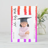 Modern Kindergarten Photo Class of 2026 Graduation 案内状 (スタンド正面)