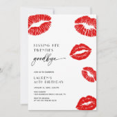Modern Kissing My Twenties Goodbye 30th Birthday 招待状 (正面)