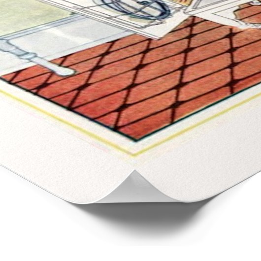 Modern Kitchen 1923 Poster ポスター (角)