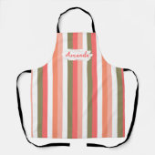 Modern Kitchen Custom Apron, Heart, Cook Bake BBQ エプロン (正面)
