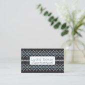 Modern Knit Pattern Business Card 名刺 (スタンド正面)
