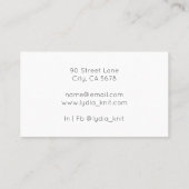 Modern Knit Pattern Business Card 名刺 (裏面)