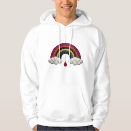 Modern Knitted Rainbow Cloud Drop Art Pullover パーカ