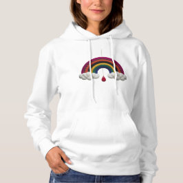 Modern Knitted Rainbow Cloud Drop Art Pullover パーカ