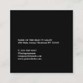 Modern Kraft Black Scissors Hair Stylist スクエア名刺 (裏面)