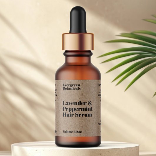 Modern Kraft Paper Cosmetics Dropper Bottle Label ラベル