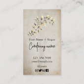 Modern Kraft Printed Gold Leaf  名刺 (裏面)