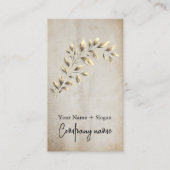 Modern Kraft Printed Gold Leaf  名刺 (正面)