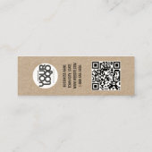 Modern Kraft Thank You for Your Order Busines スキニー名刺 (裏面)