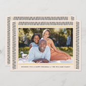 Modern Kwanzaa Border Pattern 1-Photo シーズンカード (正面/裏面)