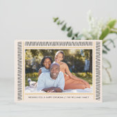 Modern Kwanzaa Border Pattern 1-Photo シーズンカード (スタンド正面)