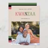 Modern Kwanzaa Typography 1-Photo シーズンカード (正面/裏面)