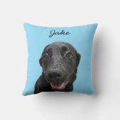 Modern Labrador Retriever Illustration | Add Name クッション (裏面)