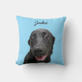 Modern Labrador Retriever Illustration | Add Name クッション (正面)