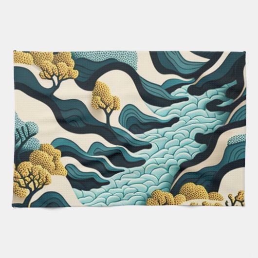 Modern Landscape キッチンタオル (横)