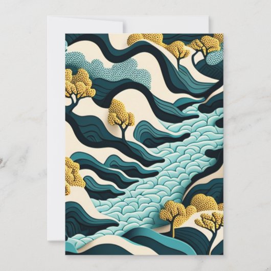 Modern Landscape サンキューカード (正面)