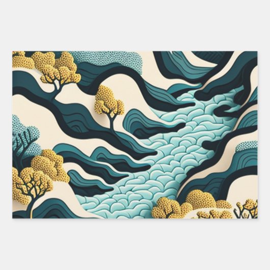 Modern Landscape ラッピングペーパーシート (正面3)