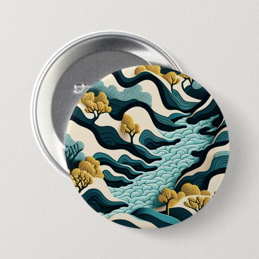 Modern Landscape 缶バッジ (正面&裏面)