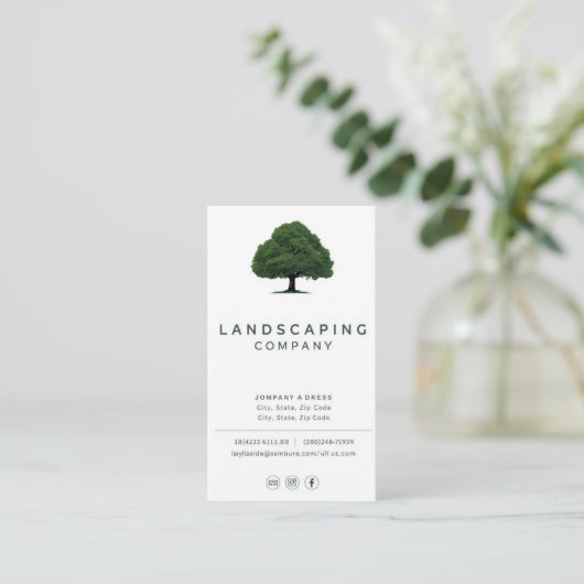 Modern Landscaping Business Card 名刺 (スタンド正面)