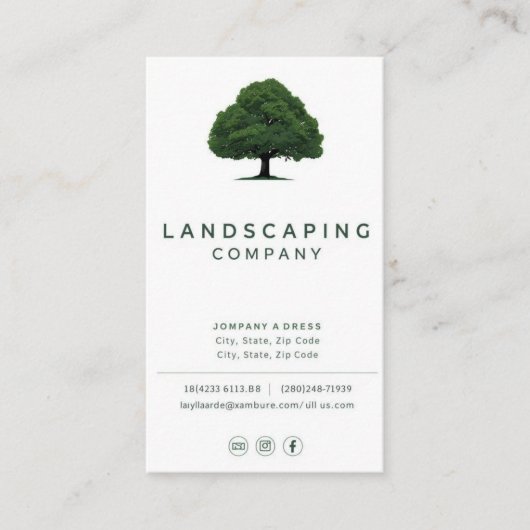 Modern Landscaping Business Card 名刺 (正面)