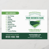 Modern Landscaping Lawn Mowing Marketing チラシ (正面)