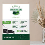 Modern Landscaping Lawn Mowing Marketing ポスター