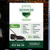 Modern Landscaping Lawn Mowing Marketing ポスター