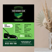 Modern Landscaping Lawn Mowing Marketing ポスター