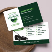 Modern Landscaping Lawn Mowing White & Green 名刺