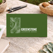 Modern Landscaping Minimal Topography Design Green 名刺