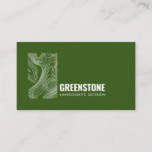 Modern Landscaping Minimal Topography Design Green 名刺 (正面)