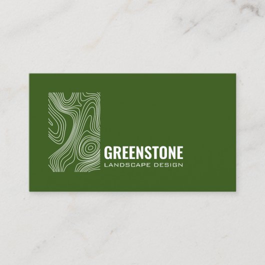 Modern Landscaping Minimal Topography Design Green 名刺 (正面)