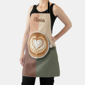 Modern Latte Art Heart  エプロン (インサイチュ)